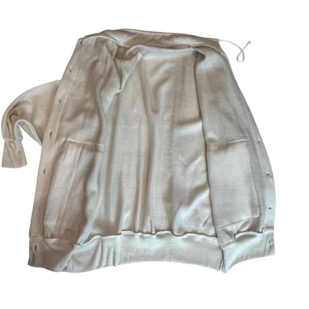 SOLD Special Events Vintage Brand and Style DIY Off White Cardigan Sweater L - Picture 7 of 15